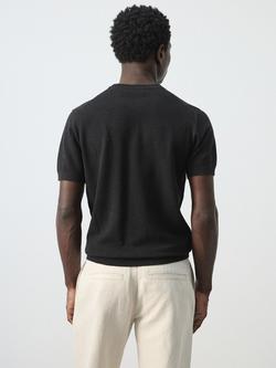 Mango Men's Fine Knit T-Shirt - view 2, Black