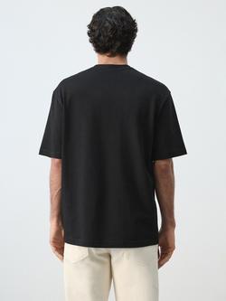 Mango Cotton Regular Fit Short Sleeve T-Shirt, Black - view 2, Black