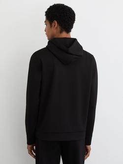 Reiss McLaren Apex Interlock Hoodie, Black - view 2, Black