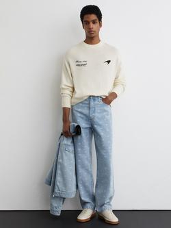 Reiss Maddox McLaren Racing Merino Wool Motorsport Jumper, Off White, Off White