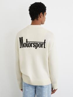 Reiss Maddox McLaren Racing Merino Wool Motorsport Jumper, Off White - view 2, Off White
