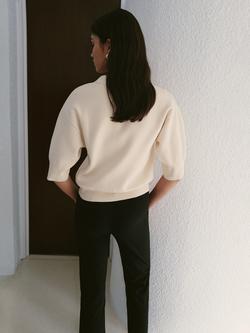 Mango Sun Button Knit Cardigan, Beige - view 2, Beige