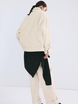 Mango High Neck Parka Jacket, Vanilla - view 2, Vanilla