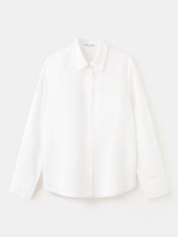 Mango Relaxed Fit Pure Linen Shirt, Off White