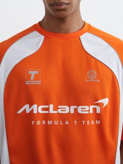 Reiss Dexor McLaren Formula 1 Regular Fit T-Shirt - view 2, Papaya Orange
