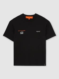 Reiss Nox McLaren Formula 1 Multi Logo Back Regular Fit T-Shirt - view 2, Black