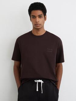 Reiss Stirling McLaren Racing Motorsport Relaxed Fit Cotton T-Shirt, Brown, Brown