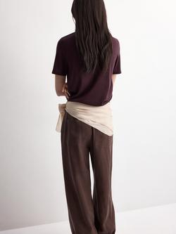 Mango Crew Neck Knit Top - view 2, Wine