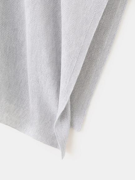 Mango Asymmetric Draped Cape Top, Light Grey Melange - view 2, Light Grey Melange