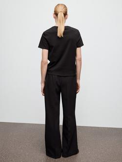 Mango Crew Neck T-Shirt, Black - view 2, Black