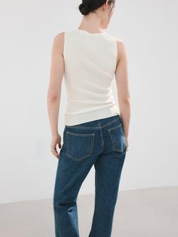 Mango Scoop Neck Vest Top, Raw - view 2, Raw