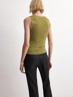 Mango Scoop Neck Vest Top, Green - view 2, Green