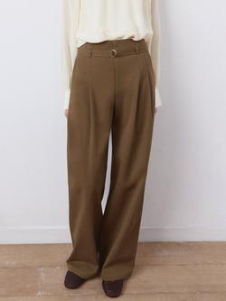 Mango High Waisted Pleated Front Trousers, Khaki, Khaki