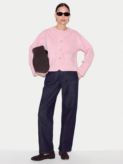 Jigsaw Jersey Utility Jacket, Pink, Pink