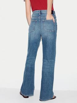 Jigsaw Clive Bootcut Jeans, Mid Blue - view 2, Mid Blue
