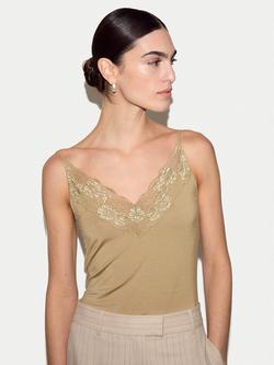 Jigsaw Lace Trim Camisole, Natural