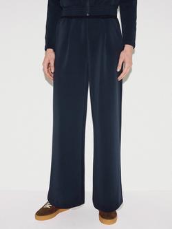 Jigsaw Luxe Pleat Joggers, Navy, Navy