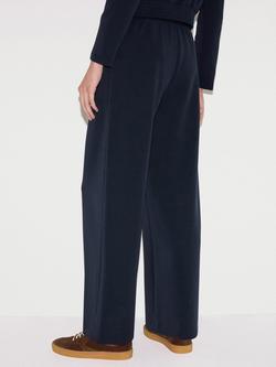 Jigsaw Luxe Pleat Joggers, Navy - view 2, Navy