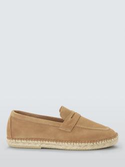 John Lewis Salcombe Leather Espadrilles, Camello Tp, Camello Tp