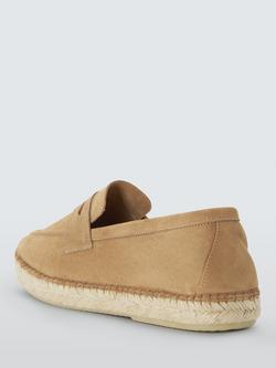 John Lewis Salcombe Leather Espadrilles, Camello Tp - view 2, Camello Tp