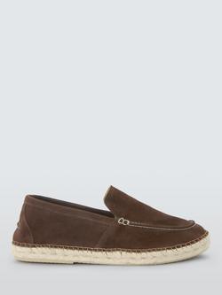 John Lewis Southwold Leather Espadrilles, Cocoa, Cocoa