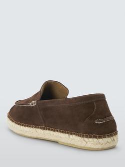 John Lewis Southwold Leather Espadrilles, Cocoa - view 2, Cocoa