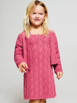 Mango Baby Pointelle Cardigan, Strawberry, Strawberry