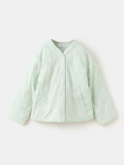 Mango Baby Quilted Jacket, Pastel Green, Pastel Green