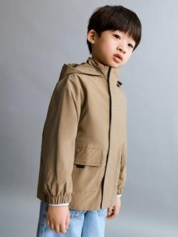 Mango Kids' Hooded Parka Coat, Tobacco, Tobacco