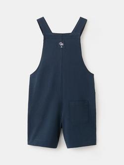 Mango Baby Structured Short Dungarees, Navy - view 2, Navy