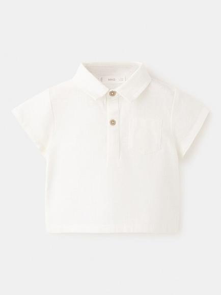 Mango Baby Cotton Shirt, Off White, Off White