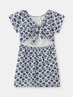 Mango Kids' Vestido Floral A-Line Dress, White - view 2, White