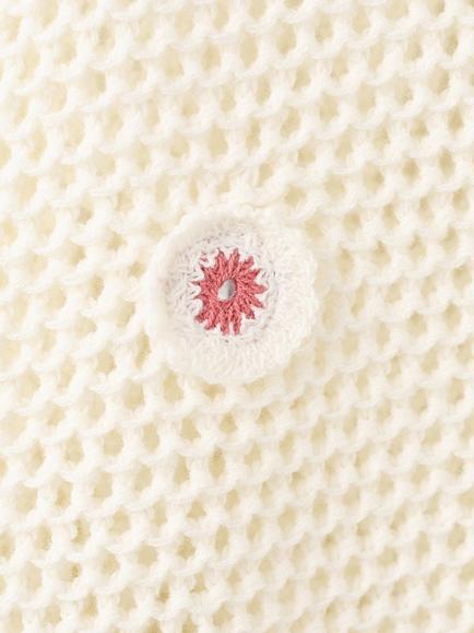 Mango Kids' Knitted Long Sleeve Embroidered Jumper, Raw - view 2, Raw