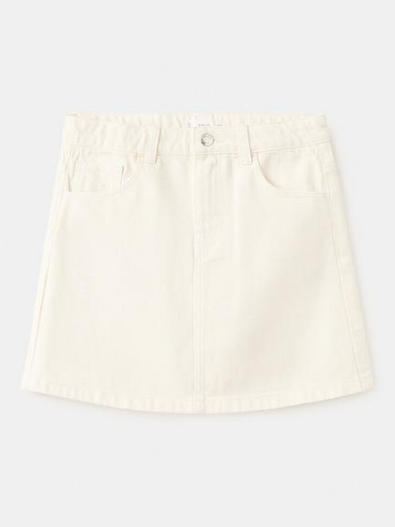 Mango Kids' A-Line Mini Skirt, Raw, Raw