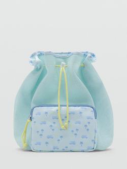 Mango Kids' Drawstring Bag, Aqua, Aqua