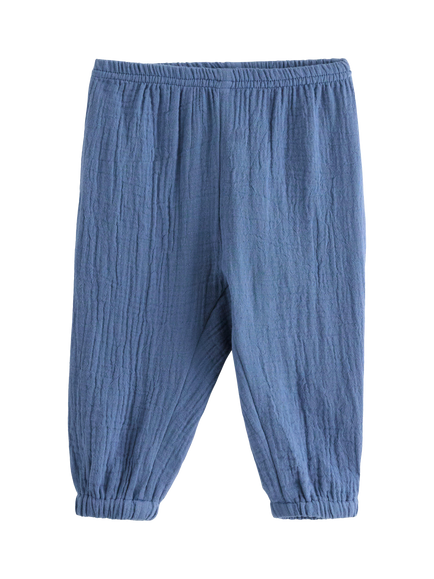 Lindex Baby Relaxed Drape Joggers, Dusty Blue