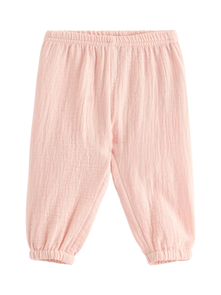 Lindex Baby Relaxed Drape Joggers, Light Dusty Pink