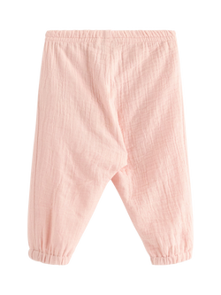 Lindex Baby Relaxed Drape Joggers - view 2, Light Dusty Pink