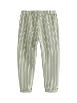 Lindex Kids' Striped Trousers, Light Dusty Green - view 2, Light Dusty Green