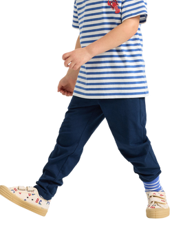 Lindex Kids' Mid Rise Joggers, Dark Blue, Dark Blue
