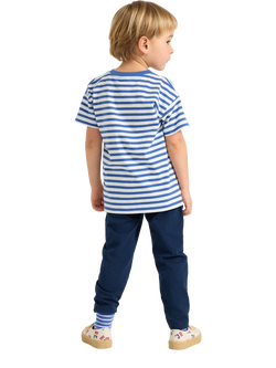 Lindex Kids' Mid Rise Joggers, Dark Blue - view 2, Dark Blue