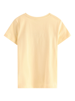 Lindex Kids' Short Sleeve Strawberry Print T-Shirt, Light Dusty Yellow - view 2, Light Dusty Yellow