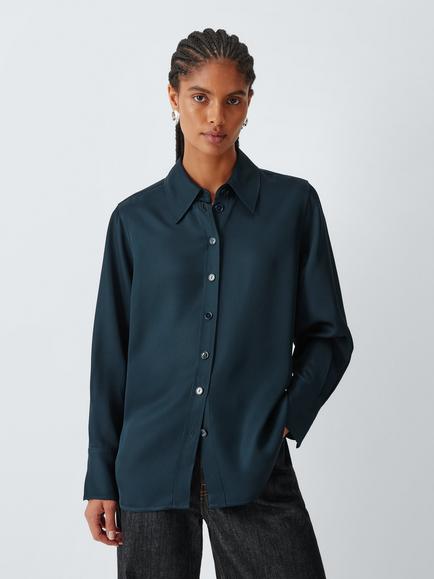 John Lewis Woven Shirt, Navy, Navy