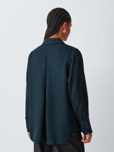 John Lewis Woven Shirt, Navy - view 2, Navy