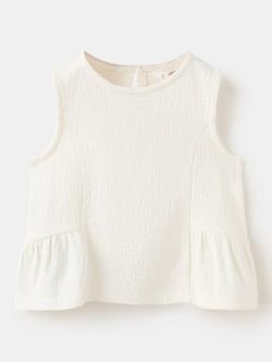 Mango Kids' Peplum Top, Off White, Off White