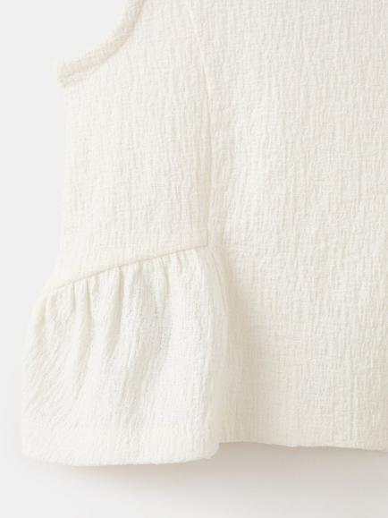 Mango Kids' Peplum Top, Off White - view 2, Off White