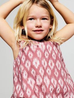 Mango Kids' Ikat Top, Strawberry - view 2, Strawberry