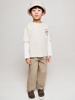 Mango Baby Balloon Jeans, Brown, Brown