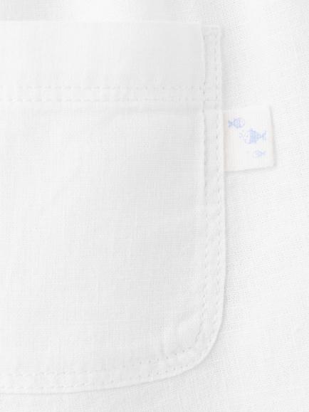 Mango Baby Drawstring Waist Linen Blend Trousers - view 2, Off White