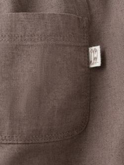 Mango Baby Drawstring Waist Linen Blend Trousers - view 2, Brown